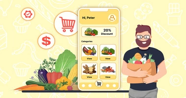 On-demand grocery shopping platform with real-time tracking